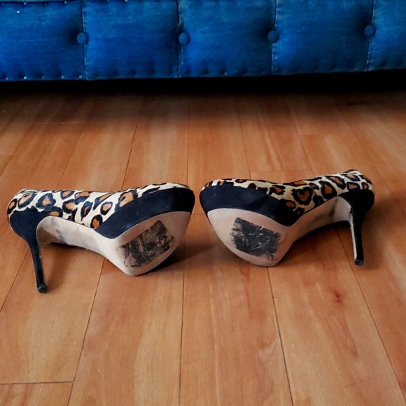 Sam Edelman Leopard Print 🐆 Peepto Platform Heels - Picture 5 of 5